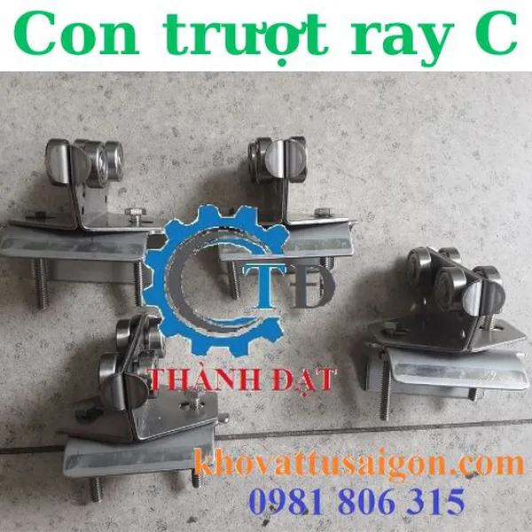 Con lăn trượt cáp ray C cầu trục