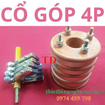 Cổ góp điện 4 pha rãnh âm 30x80x80