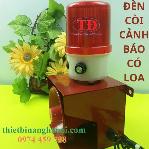 Đèn còi cảnh báo cầu trục có loa 380v