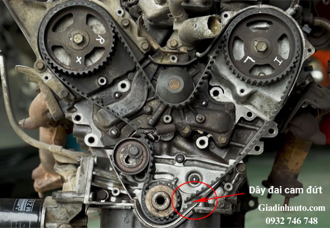 Khi dây cam bị trượt răng hoặc độ căng không đủ, động cơ thường phát ra tiếng rít, hú hoặc lộc cộc nhẹ Khi dây cam bị trượt răng hoặc độ căng không đủ, động cơ thường phát ra tiếng rít, hú hoặc lộc cộc nhẹ