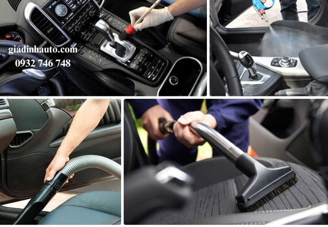 Một dịch vụ thường xuyên tại các gara bảo dưỡng ô tô là vệ sinh và làm sạch tổng thể xe Một dịch vụ thường xuyên tại các gara bảo dưỡng ô tô là vệ sinh và làm sạch tổng thể xe