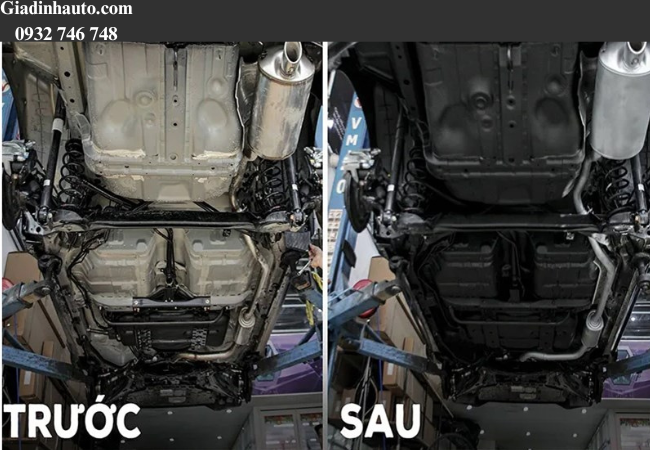 Phủ gầm xe Mazda 3 là quá trình xịt một lớp vật liệu chuyên dụng lên toàn bộ bề mặt gầm xe Phủ gầm xe Mazda 3 là quá trình xịt một lớp vật liệu chuyên dụng lên toàn bộ bề mặt gầm xe