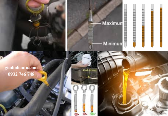 Kiểm tra mức và chất lượng dầu động cơ Kiểm tra mức và chất lượng dầu động cơ