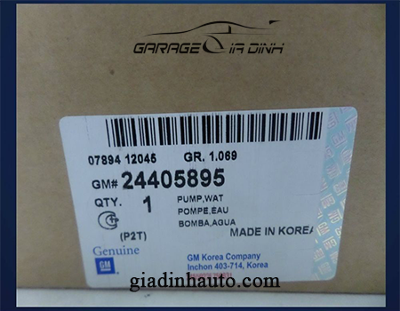 mã số bơm nước xe cruze chính hãng mã số bơm nước xe cruze chính hãng