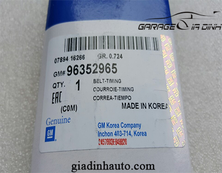 mã số dây đai cam xe matiz chính hãng mã số dây đai cam xe matiz chính hãng