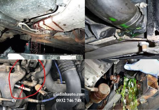 Khi động cơ quá nóng, nước làm mát có thể bị rò rỉ ra ngoài Khi động cơ quá nóng, nước làm mát có thể bị rò rỉ ra ngoài