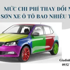 Thay đổi màu sơn xe ô tô bao nhiêu tiền