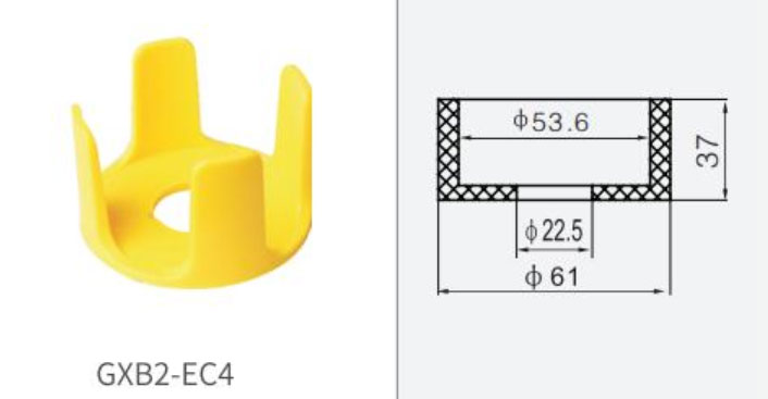 Chụp bảo vệ nhấn khẩn GQELE GXB2-EC4 (61x37x22)