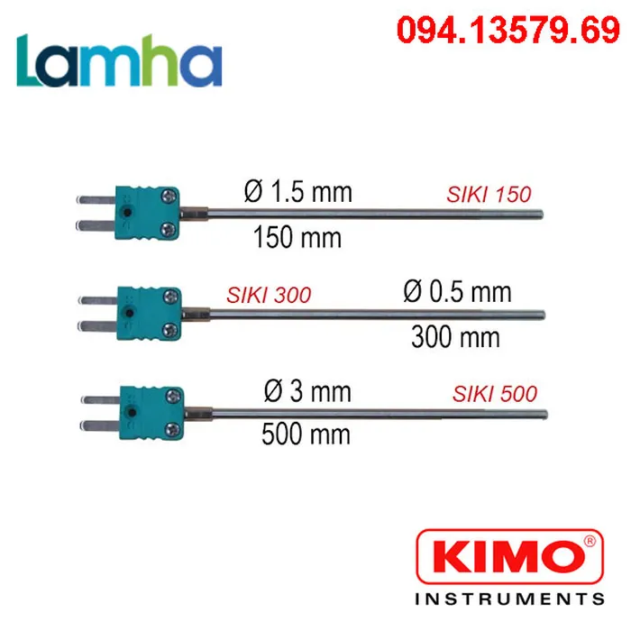 Đầu đo nhiệt độ tiếp xúc kiểu K KIMO SIKI-500 (-40 ... +1000°C, 500mm)
