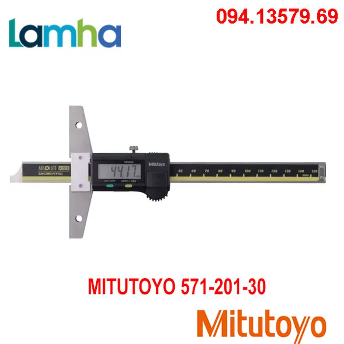 Thước đo độ sâu điện tử Mitutoyo 571-201-30 (0-150mm/0.01)