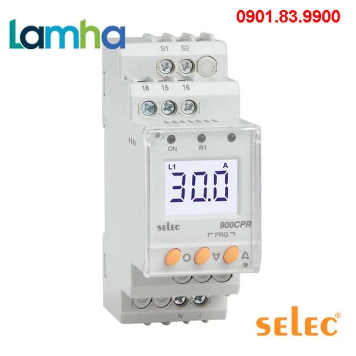 Rơ le bảo vệ dòng điện 1 pha Selec 900CPR-1-230V