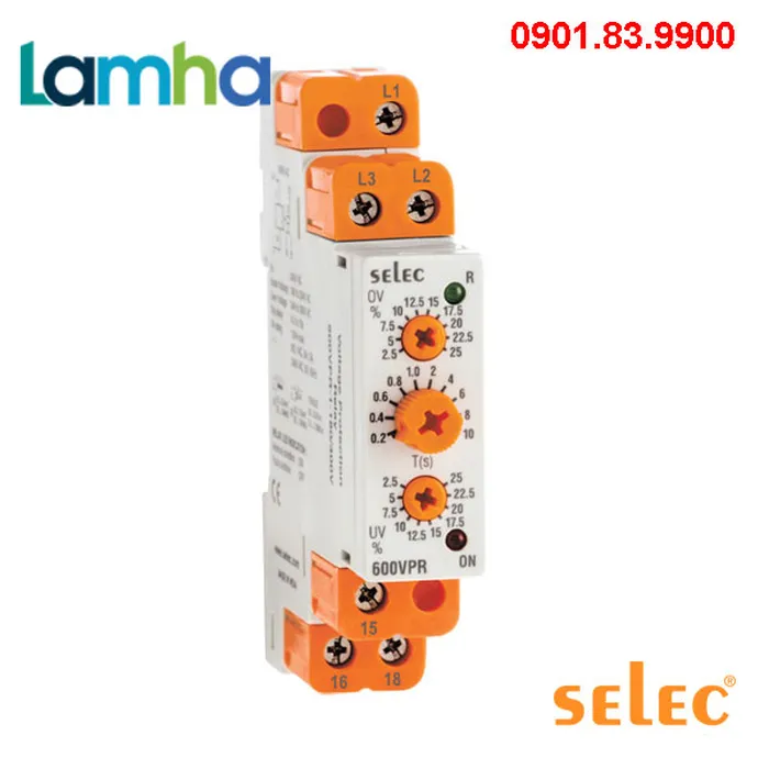 Rơ le bảo vệ điện áp Selec 600VPR310/520 (3 pha)