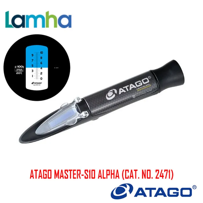 KHÚC XẠ KẾ ĐO ĐỘ MẶN (0.0…10.0%) ATAGO Master-S10 alpha (Cat. No. 2471)