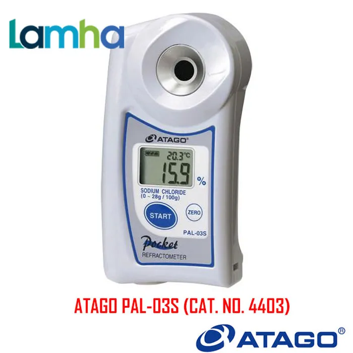 KHÚC XẠ KẾ ĐO ĐỘ MẶN (0.0…28.0%) ATAGO PAL-03S (Cat. No. 4403)