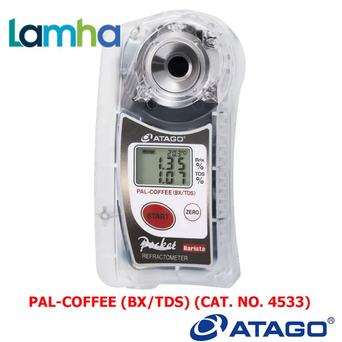 KHÚC XẠ KẾ ĐO ĐỘ BRIX/TỔNG CHẤT RẮN HÒA TAN(TDS)/NHIỆT ĐỘ COFFEE ĐIỆN TỬ HIỆN SỐ(0.00 … 25.00% Brix)–(0.00 … 22.00% TDS) ATAGO Model PAL-COFFEE (BX/TDS) (Cat. No. 4533)