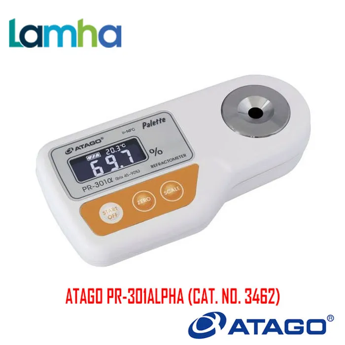 KHÚC XẠ KẾ ĐO ĐỘ NGỌT ĐIỆN TỬ HIỆN SỐ ATAGO PR-301Alpha (Cat. No. 3462) (45.0 – 90.0% Brix)