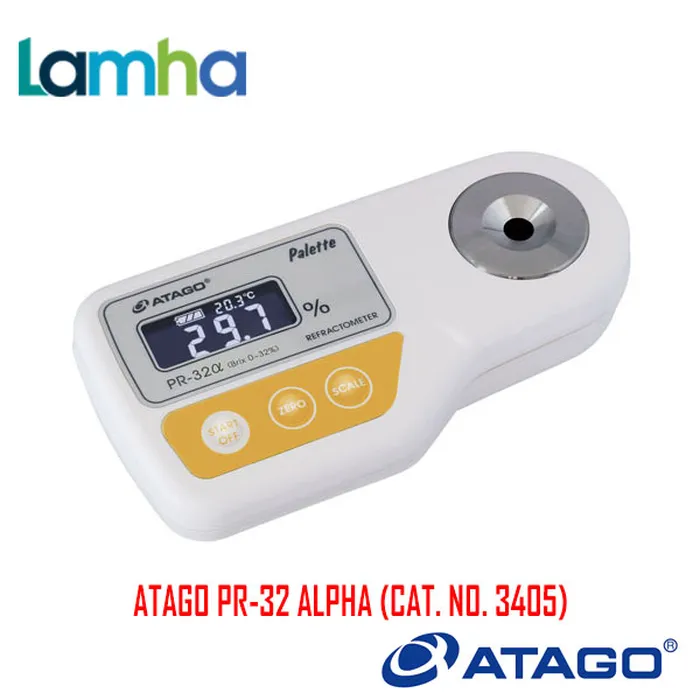 KHÚC XẠ KẾ ĐO ĐỘ NGỌT ĐIỆN TỬ HIỆN SỐ ATAGO PR-32 Alpha (Cat. No. 3405) (0.0 – 32.0% Brix)