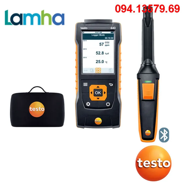Bộ testo 440 đo CO2 (Bluetooth) | Code: 0563 4405
