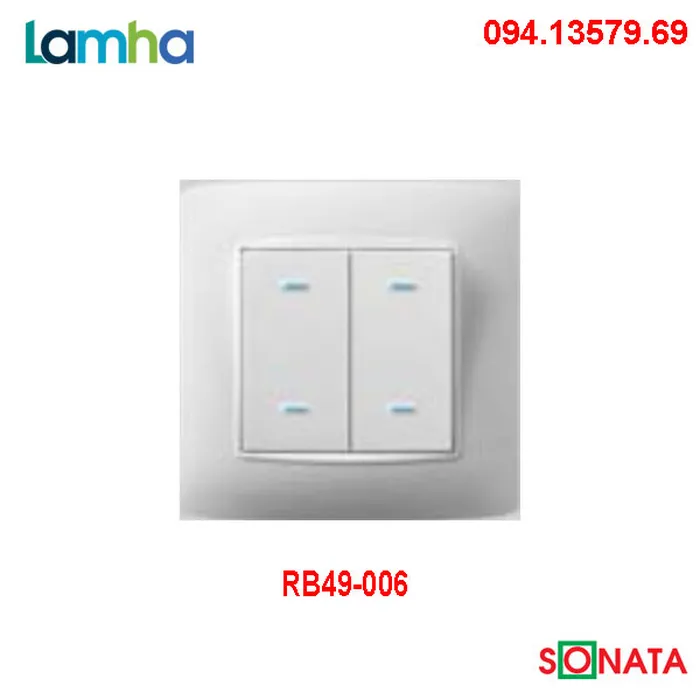Công tắc 2 phím điện áp thấp SONATA RB49-006