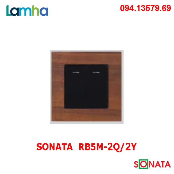 Công tắc 2 phím 2 chiều (16A/250V) SONATA RB5M-2Q/2Y