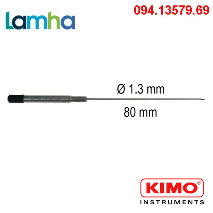 Đầu đo nhiệt độ tiếp xúc đầu nhọn KIMO SPAIK-80 (0 ... +250°C, 80mm)