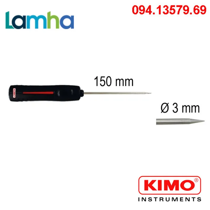 Đầu đo nhiệt độ tiếp xúc KIMO SPK-150 (-40 ... +250°C, 150mm)