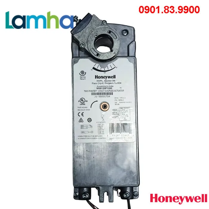 Bộ truyền động giảm chấn Honeywell MS8120F1200/B (24V AC, 20Nm)