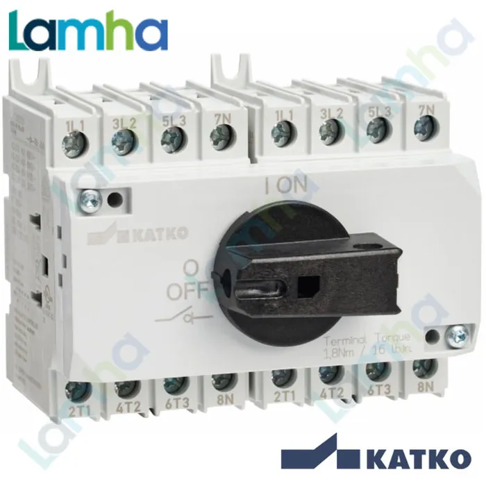 Cầu dao cách ly Katko KU 840 (8P, 40A, lắp cánh tủ)