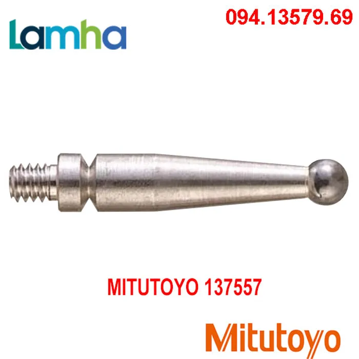 Kim đo đồng hồ so chân gập Mitutoyo 137557 (ø 2mm,L2=18.7mm (Carbide)