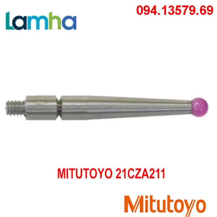 Kim đo đồng hồ so chân gập Mitutoyo 21CZA211 (ø2mm, L=41, (ruby)