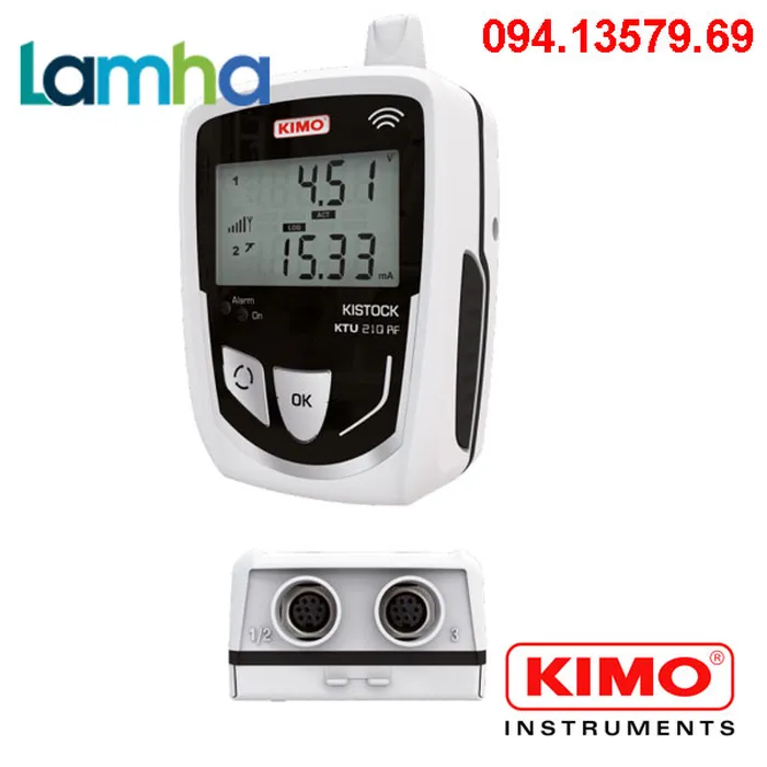 KTU210-RF - Bộ ghi (Datalogger) ghi dòng điện, điện áp, dòng xung, ánh sáng KIMO SAUERMANN KTU210-RF (wireless)
