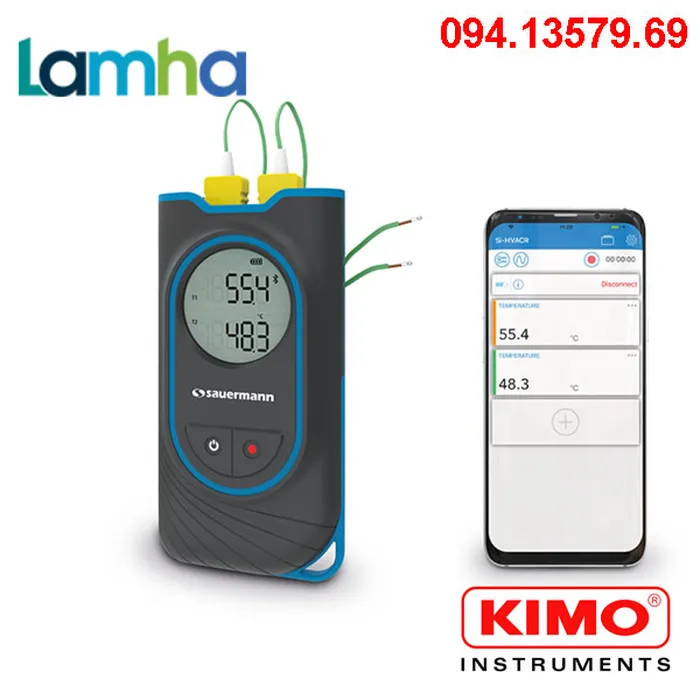 Máy đo nhiệt độ tiếp xúc loại 2 kênh KIMO SAUERMANN Si-TT3 (-200 ... +1300°C)