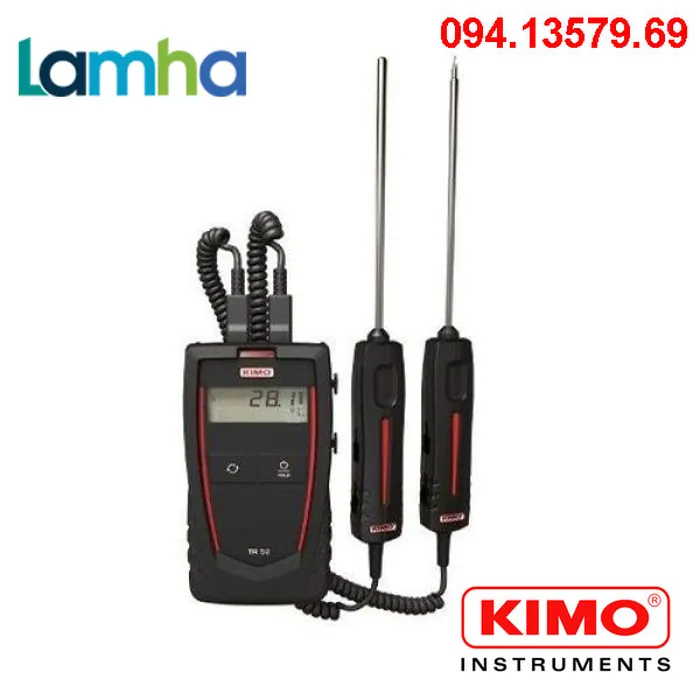Máy đo nhiệt độ tiếp xúc 2 Kênh KIMO SAUERMANN TR52 (Pt100, -100 ... +400 °C)
