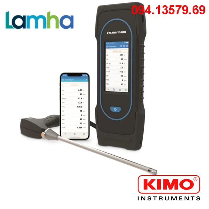 Máy đo phân tích khí thải KIMO Si-CA 230 (O2, CO, CO2, NO, NO2, NO low/NOx low, SO2, CxHy, H2S)
