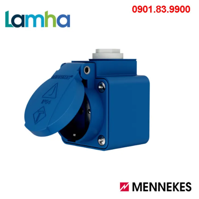 Ổ cắm SCHUKO MENNEKES 10082 blue (2P+E, 16A, IP44)