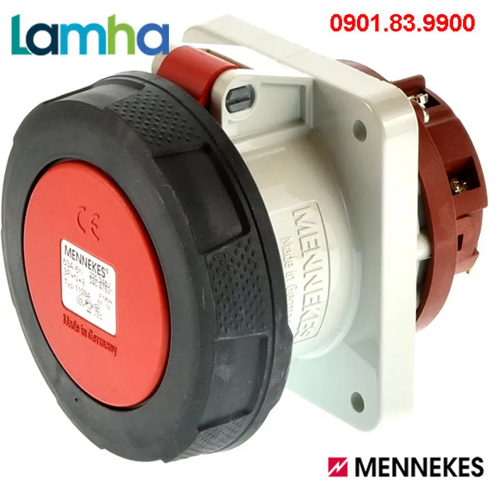 Ổ cắm gắn bảng (lọai thẳng) Mennekes 1128A (5P, 63A, IP67)