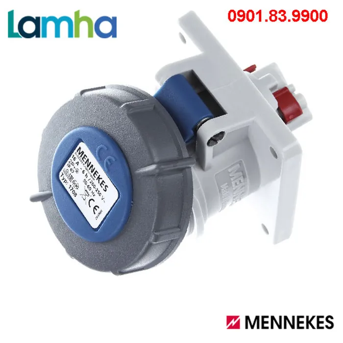 Ổ cắm gắn bảng (lọai thẳng) Mennekes 1708 (3P, 16A, IP67)