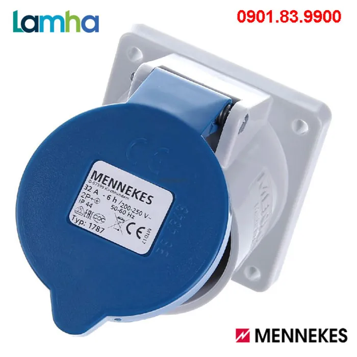Ổ cắm gắn bảng (loại thẳng) Mennekes 1787 (3P, 32A, IP44)