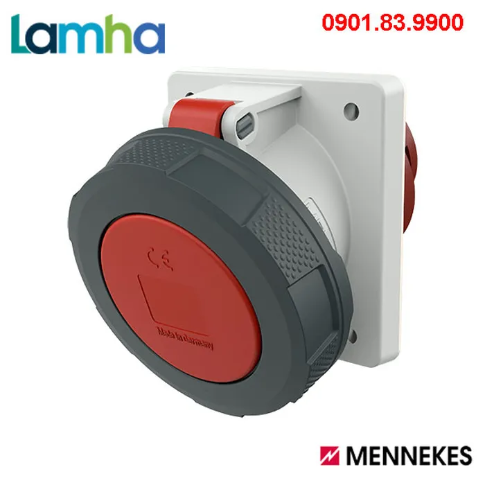 Ổ cắm gắn bảng (nghiêng 15°) Mennekes 216A (5P, 125A, IP67)