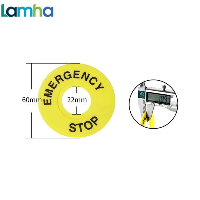 Miếng Emergency Stop loại lỗ 22mm phi 60mm