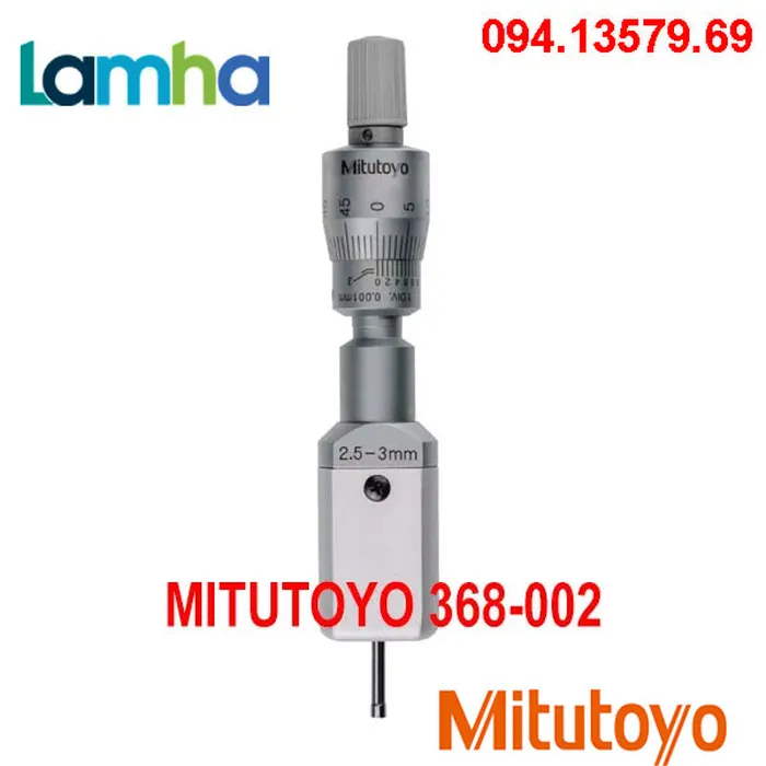 Panme đo lỗ 2 chấu cơ khí Mitutoyo 368-002 (2.5-3mm/0.001mm)