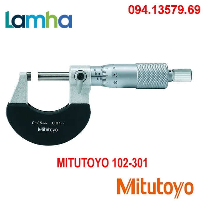 Panme đo ngoài cơ khí Mitutoyo 102-301 (0-50mm x 0.01)