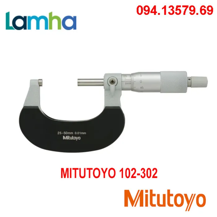 Panme đo ngoài cơ khí Mitutoyo 102-302 (25-50mm x 0.01)