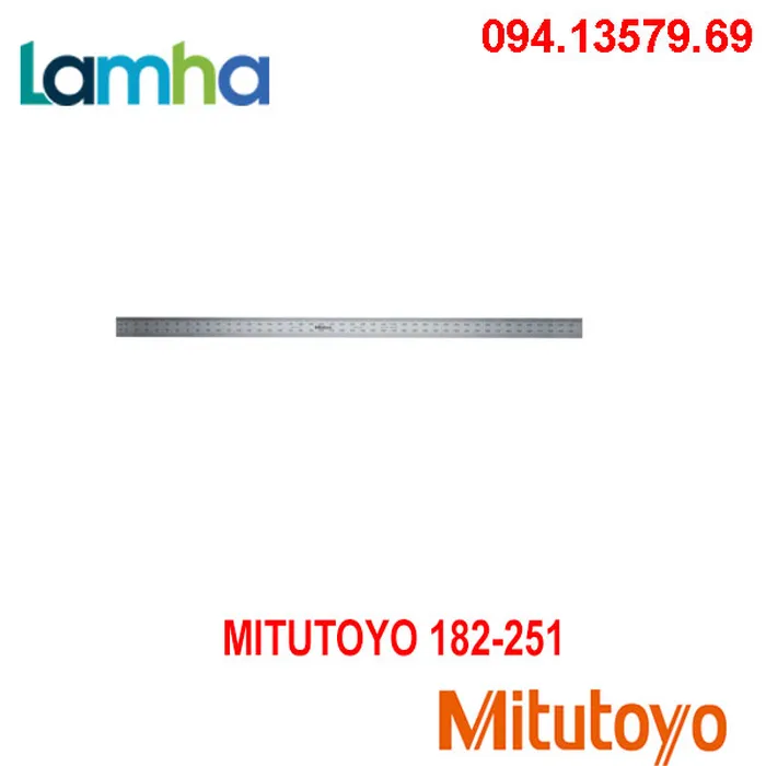 Thước lá thép Mitutoyo 182-251 (450mm, Rộng 19mm)