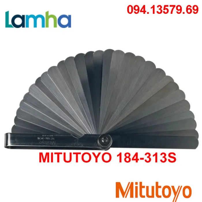 Dưỡng đo độ dày khe hở Mitutoyo 184-313S (0.05-1mm, 28 lá)