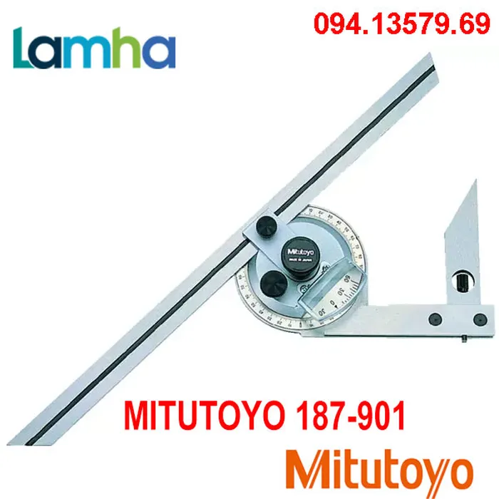 Thước đo góc cơ khí vạn năng Mitutoyo 187-901 (150/300mm)