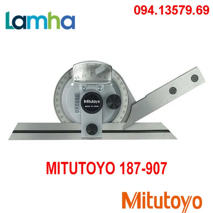 Thước đo góc cơ khí vạn năng Mitutoyo 187-907 (150mm)