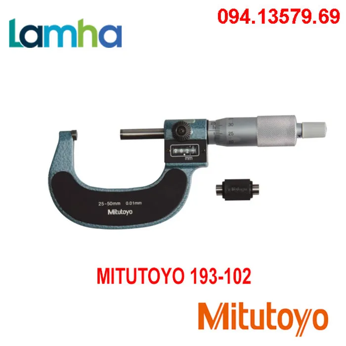 Panme đo ngoài số đếm MITUTOYO 193-102 (25-50mm, 0.01mm)