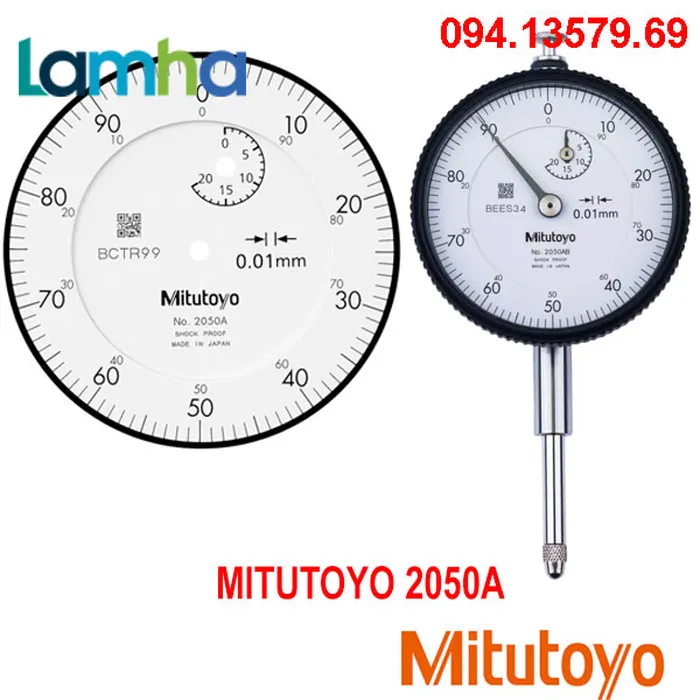 Đồng hồ so cơ khí MITUTOYO 2050A (0-20mm/0.01mm)