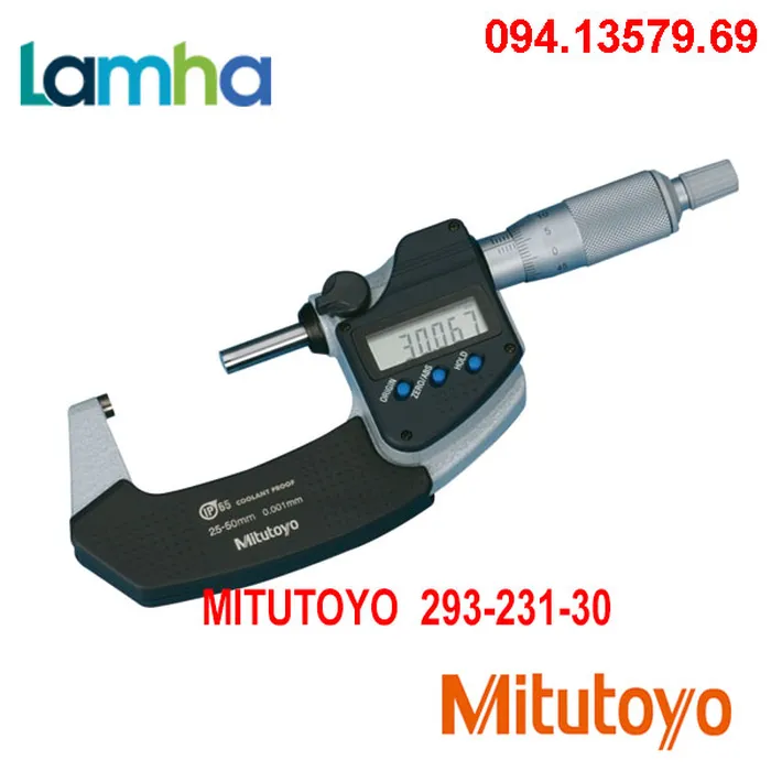 Panme Điện Tử Đo Ngoài MITUTOYO 293-231-30 (25-50mm, 0.001mm, IP65)